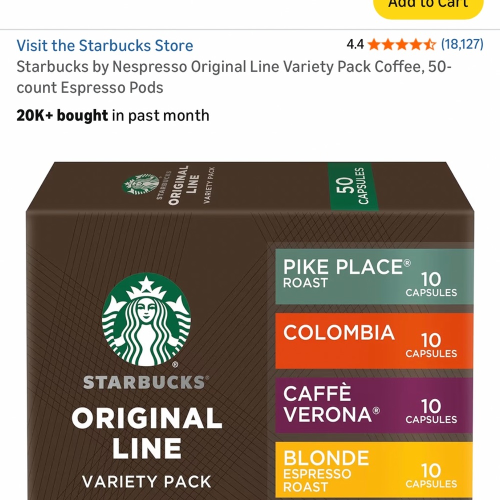 Starbucks Coffee Pods Assortment Pack